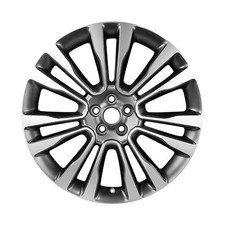 19x8 7 Double Spoke Alloy Wheel Machined & Painted Deep Black Smoked Hypersilver