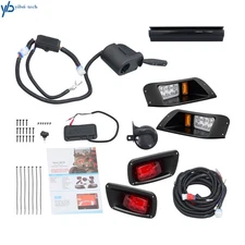 For EZGO TXT 96-13 Golf Cart LED Light Kit Street Legal Kit w/Turn Signal Switch