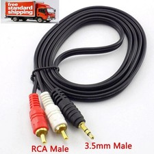 3.5mm Audio Video Jack to 3 RCA Composite Aux Connection Cable for Media Device