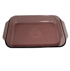 Vintage Pyrex #233-R Cranberry Glass Baking Pan Casserole Dish 13”x 9”x 2” 3QT