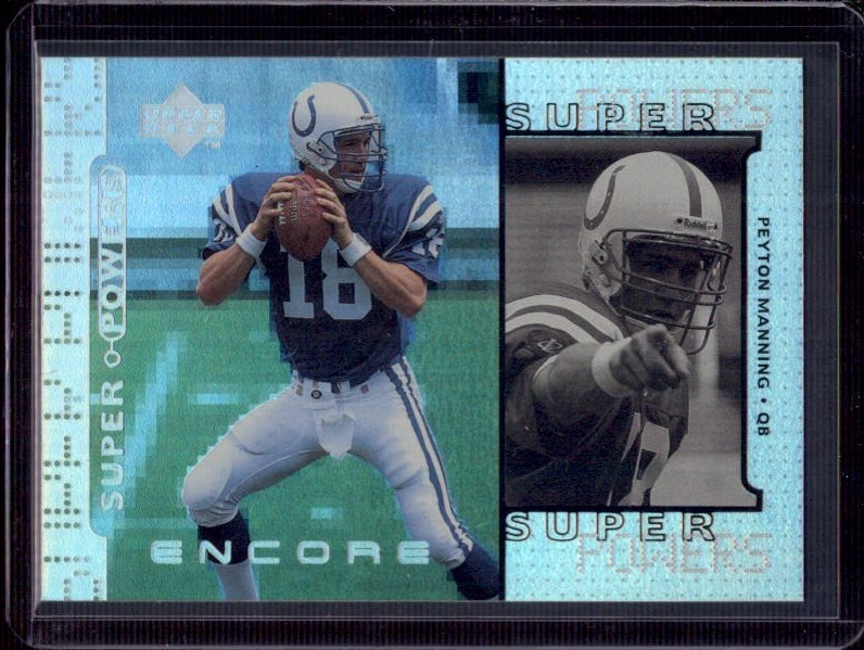 PEYTON MANNING 1998 Upper Deck Super Powers Insert #S8 Rookie RC