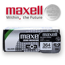 364 SR621SW MAXELL Watch Battery 1.55V Coin Cell Silver Oxide *EXPIRY 09/2027*