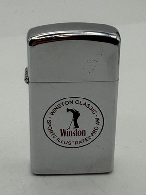 Winston Classic Sports Illustrated Vintage 1974 HP Chrome Slim Zippo Lighter New