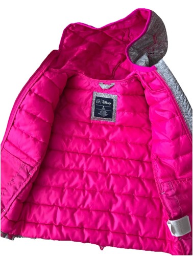 Disney x GAP Minnie Daisy Chaqueta Acolchada Resistente al Agua Rosa Caliente Gris 5 Mickey - Imagen 6 de 7
