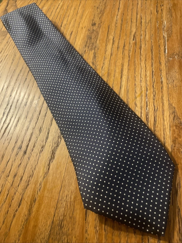 Corbata de seda Harrods vintage usada en excelente estado patrón de puntos para hombre Reino Unido hecha en Inglaterra Foto 2 de 4