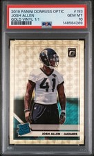 2019 PANINI DONRUSS OPTIC GOLD VINYL 1/1 #193 JOSH ALLEN 1/1 PSA 10