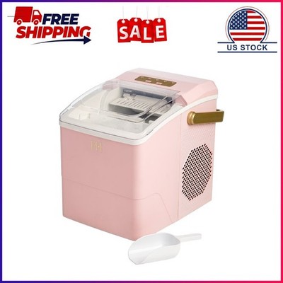 Paris Hilton Portable Ice Maker, Compact Countertop Ice Machine with Scoop, 26 l