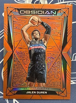 2023-24 Panini Obsidian - Jalen Duren #193 - Orange Flood - 95/99 - SP, Pistons