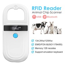 Portable Handheld Animal Chip Reader Pet Microchip Scanner Universal RFID UK