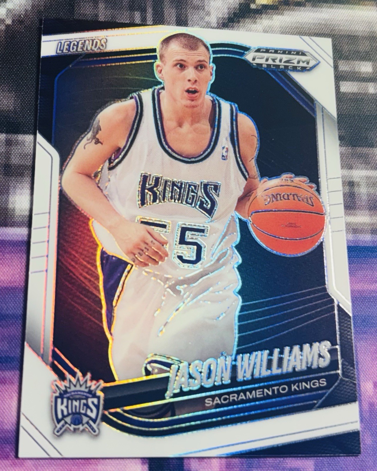 2024-25 Prizm Black #294 Jason Williams White Prizm /175 Kings