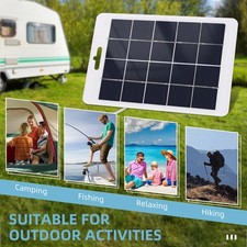 10W 5V Solar Panel USB Charging Portable Mobile Phone Charger Hiking Power Bank