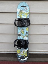 USED Burton Space 110cm Jr Snowboard w/ NEW 5TH Element Jr Bindings - EXCELLENT!