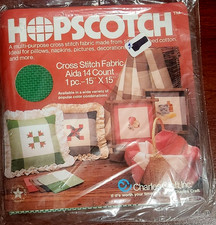 HOPSCOTCH by Cross Stitch 14 Count Aida Cotton Cloth Assorted Colors 15X15" NIP