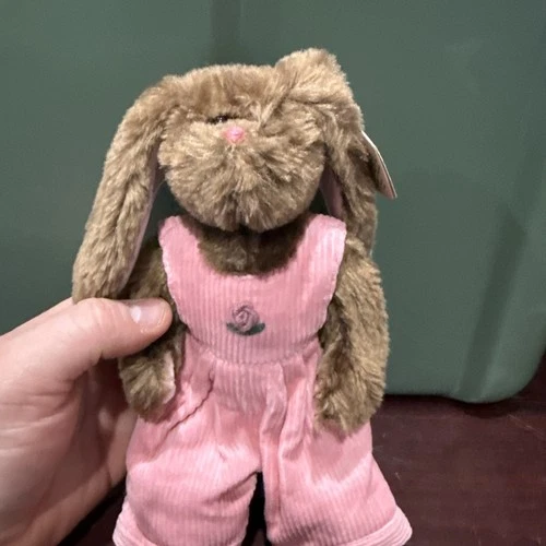 VTG 1993 Ty Rose Beanie Baby Attic Treasures Collection Easter Rabbit Bunny