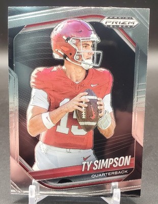  2025 Prizm Black #152 Ty Simpson Alabama L.A. Rams