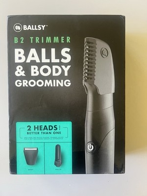 Ballsy B2 Balls & Body Trimmer for Men, Includes 2 Quick Change Heads, Base