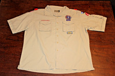 Boy Scouts of America BSA Men's Shirt Tan X-Large XL 100 Supplex Nylon Sewn Pa