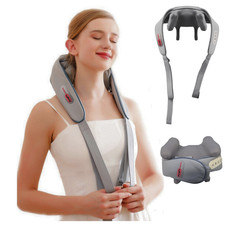 axion Shiatsu Massagegerät Nacken Rücken Schulter Wärme kabellos USB Auto Büro