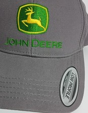John Deere Ball Cap NWT Adjustable Back Strap Charcoal Low Profile Tractor Mower