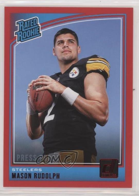 2018 Panini Donruss Rated Rookie Press Proof Red Mason Rudolph #305 rg2