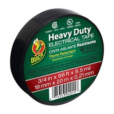 Duck Brand Heavy Duty Electrical Tape 8.5 mil thick : 3/4 in. x 66 ft. Black 
