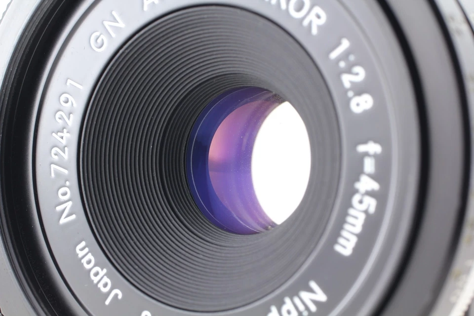 [Почти как новый] Объектив Nikon Auto NIKKOR Nippon Kogaku GN 45 мм F2.8 MF Pancake ЯПОНИЯ - Изображение 3 из 4