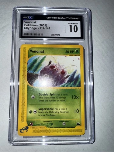 Pokemon Venonat 2003 Skyridge 112/144 CGC 10