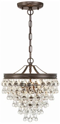 Crystorama Calypso 12" Wide Vibrant Bronze Finish Crystal Chandelier - Picture 2 of 8