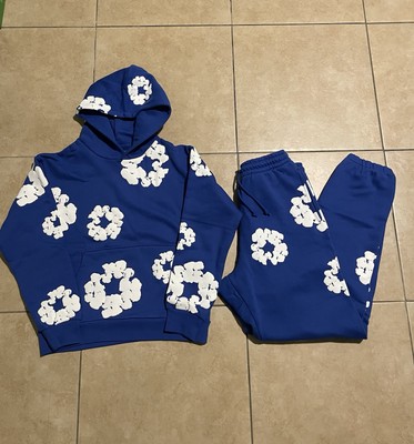 NEW Denim Tears Blue/Royal Blue SET Hoodie & Sweatpants (Small Set)