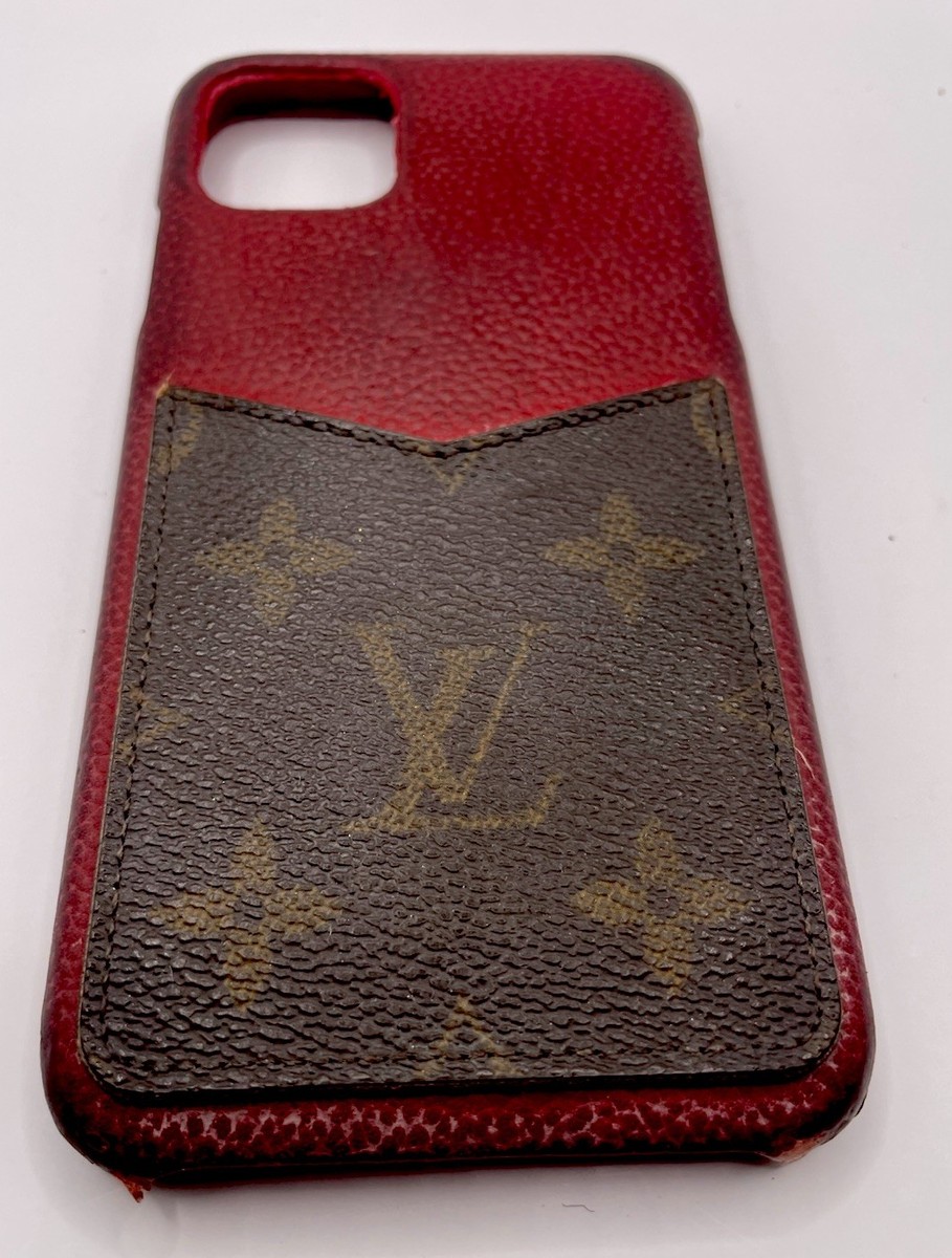 Louis Vuitton ケース ブラウン/レッド Auth Louis Vuitton Monogram iPhone 11 Pro Max Red Case Cover | eBay