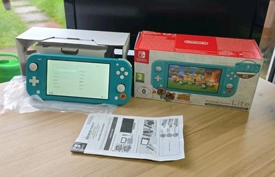 Nintendo Switch Lite Konsole Timmy & Tommy Aloha Animal Crossing Türkis Uk Pal