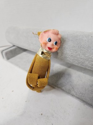 VINTAGE - PIXIE ELF - KNEE HUGGER - CHRISTMAS ORNAMENT - RARE - GOLD 