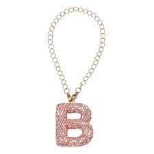 Initial Letter Cup Charm Accessories Letter B Keychain Charm Pink 