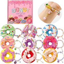 Donut Bath Bombs for Girls Natural Kids Fizzies with Surprise Bracelets Inside