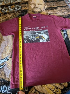 Supreme Anti Hero The Pope Slayer T-Shirt Burgundy Medium M SS16