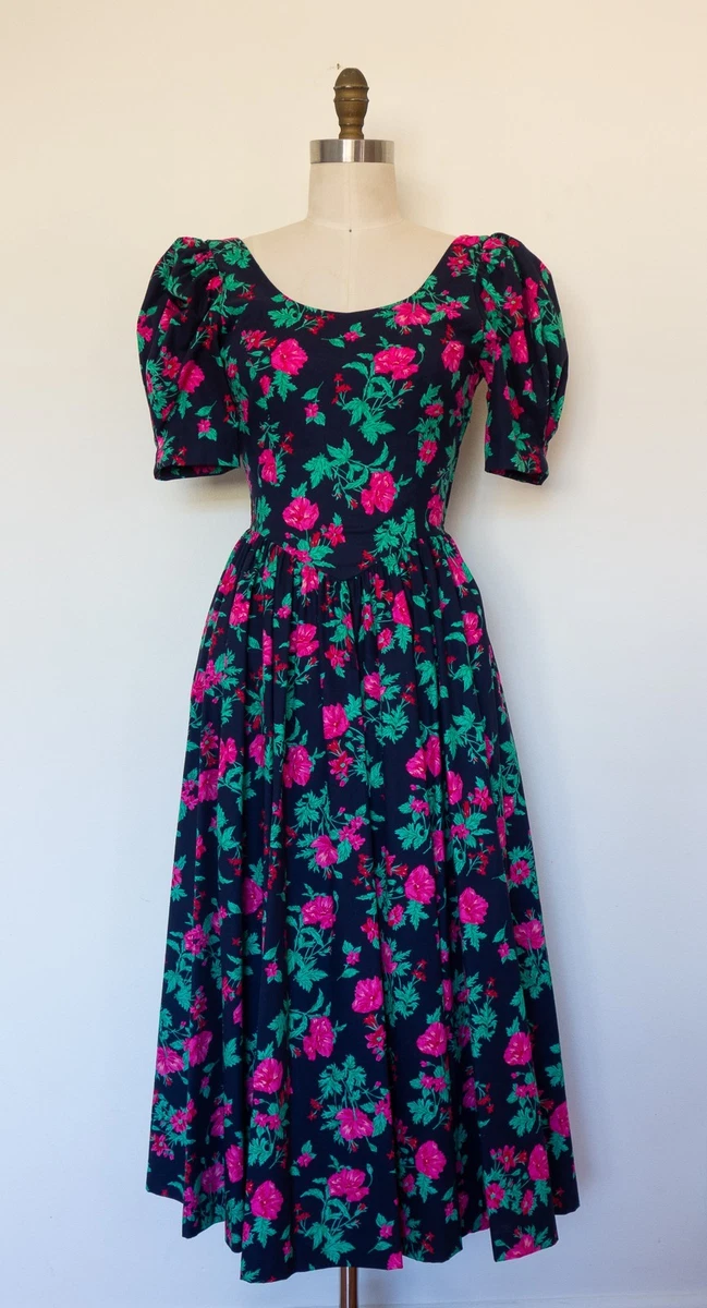 専用❣️Made GreatBritain Laura Ashely dress Vintage 80s 90s Laura Ashley Great Britain USA 6 Floral Dress