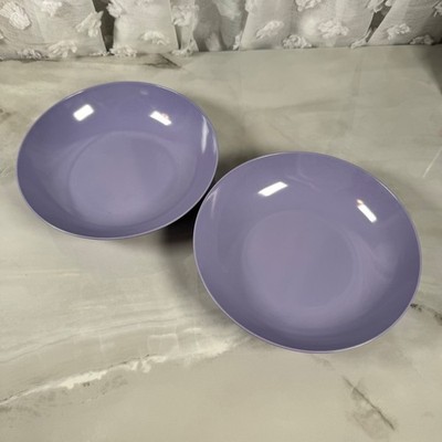 Vintage Set of 2 Royalon Inc. Shallow Melmac Serving Dishes Purple Melamine USA