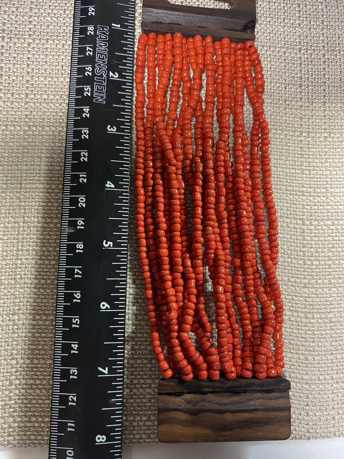 Red Multi Strand Beaded Statement Necklace & Brac… - image 14