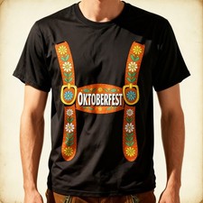 Bavarian Lederhosen Costume for Oktoberfest Beer Part Unisex T-Shirt