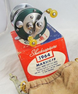 Old Vintage SHAKESPEARE MARHOFF No. 1964 Model GE Casting Reel Box