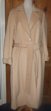 M&S AUTOGRAPH NEUTRAL BEIGE ANGORA WOOL SOFT LONG BELT COAT SZ 22 NEW TAG £189