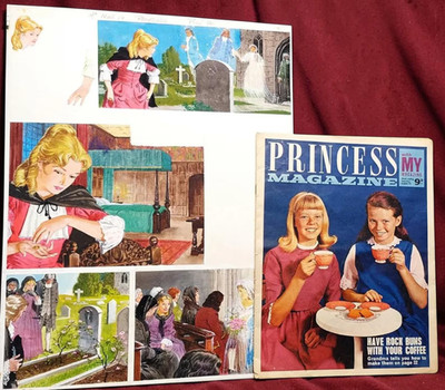 Ghost Wedding (1966) - Original comic art - Paint on thick board, with comic