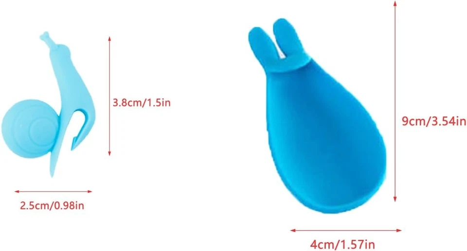 Paquete de 7 bolsas de té con soporte de cuerda de silicona para caracoles color para bebidas  Foto 2 de 4