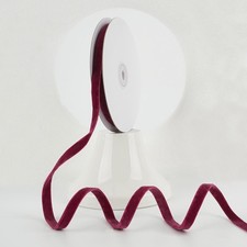 Burgundy Velvet Ribbon 3/8 Inch Double Face Maroon Christmas Decor 20 Yards