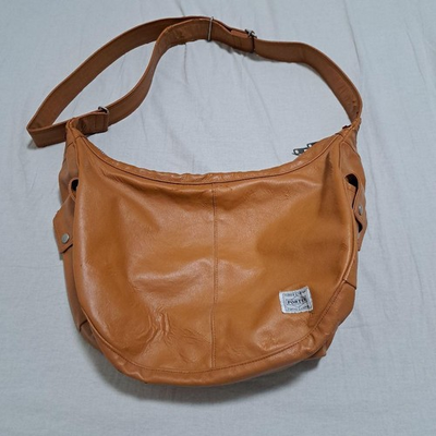 #ad PORTER Shoulder Bag Camel Crescent Shape $171.53