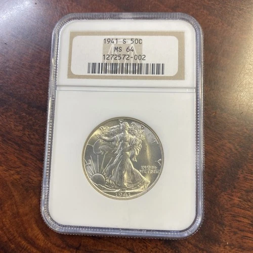 1941-S WALKING LIBERTY HALF DOLLAR NGC MS64