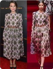 Dolce & Gabbana Sacred Heart Pink Silk Midi Dress – IT420/ US6 Runway 2015