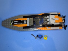 LEGO City: Orange Powerboat - From 60085 - Boat & Driver Only - No Box/Manual