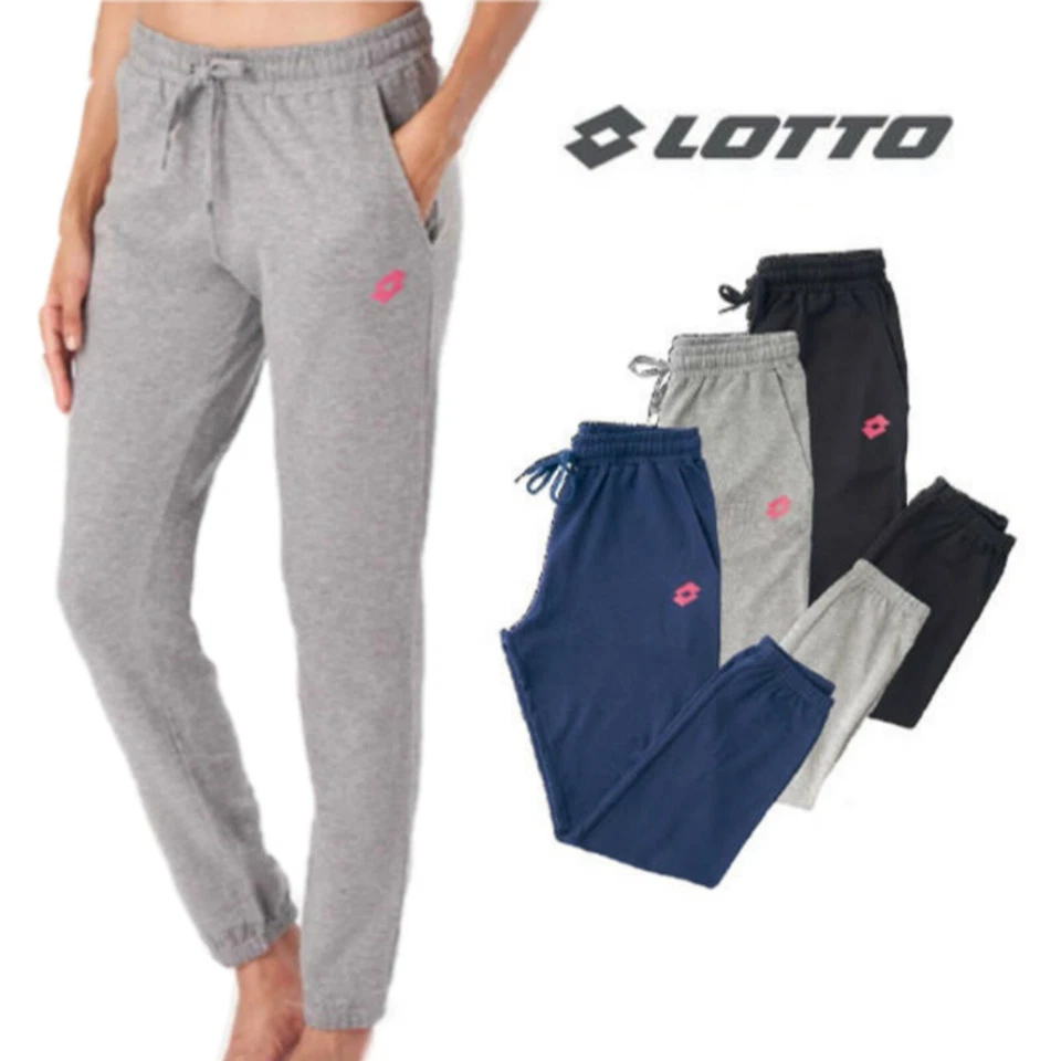 LOTTO Pantalone Tuta Bambina Ragazza Caldo Cotone Felpato Invernale Slim 3/16 anni