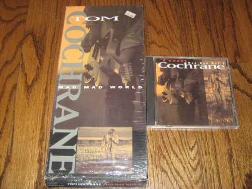 Tom Cochrane Mad Mad World Longbox and Original cd!-Rare! Life is a Highway